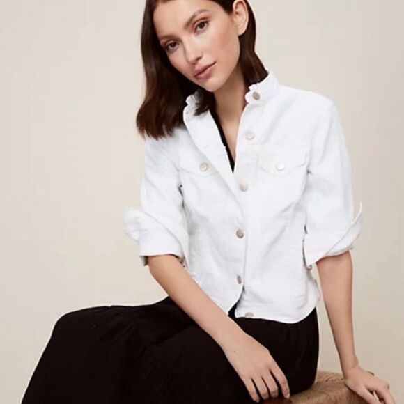 The White Company Jackets & Blazers - White Label Jacket Top Denim White Size 6